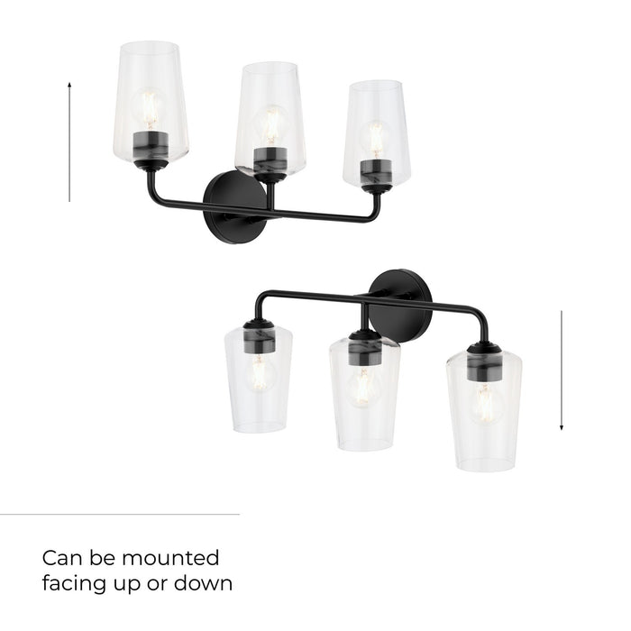 Myhouse Lighting Progress Lighting - P300541-031 - Three Light Bath & Vanity - Celino - Black