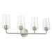 Myhouse Lighting Progress Lighting - P300542-009 - Four Light Bath & Vanity - Celino - Brushed Nickel