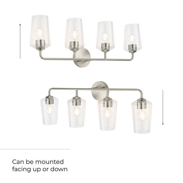 Myhouse Lighting Progress Lighting - P300542-009 - Four Light Bath & Vanity - Celino - Brushed Nickel