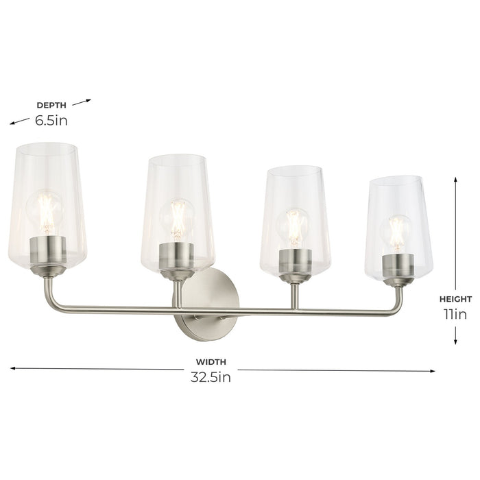 Myhouse Lighting Progress Lighting - P300542-009 - Four Light Bath & Vanity - Celino - Brushed Nickel