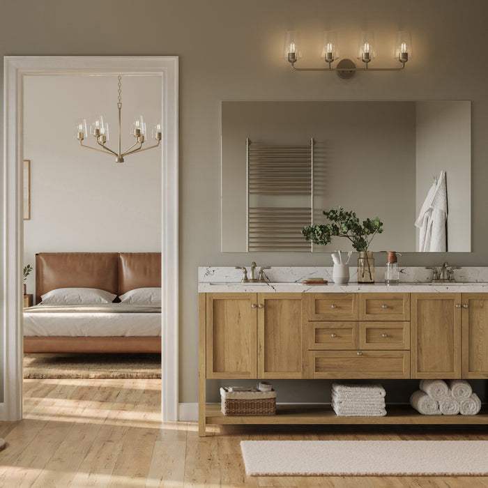 Myhouse Lighting Progress Lighting - P300542-009 - Four Light Bath & Vanity - Celino - Brushed Nickel