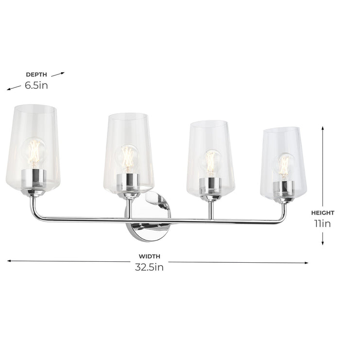 Myhouse Lighting Progress Lighting - P300542-015 - Four Light Bath & Vanity - Celino - Polished Chrome