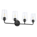 Myhouse Lighting Progress Lighting - P300542-031 - Four Light Bath & Vanity - Celino - Black