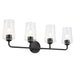 Myhouse Lighting Progress Lighting - P300542-031 - Four Light Bath & Vanity - Celino - Black