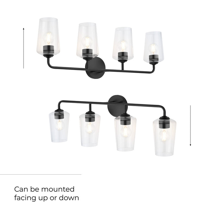 Myhouse Lighting Progress Lighting - P300542-031 - Four Light Bath & Vanity - Celino - Black