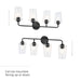Myhouse Lighting Progress Lighting - P300542-031 - Four Light Bath & Vanity - Celino - Black