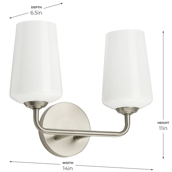 Myhouse Lighting Progress Lighting - P300543-009 - Two Light Bath & Vanity - Celino - Brushed Nickel