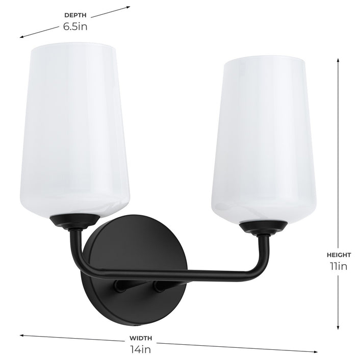 Myhouse Lighting Progress Lighting - P300543-031 - Two Light Bath & Vanity - Celino - Black