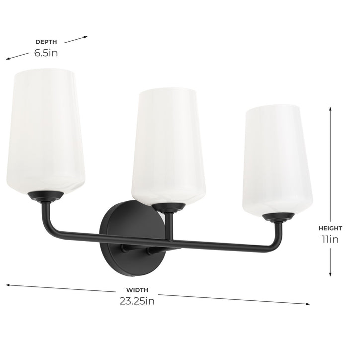 Myhouse Lighting Progress Lighting - P300544-031 - Three Light Bath & Vanity - Celino - Black
