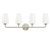 Myhouse Lighting Progress Lighting - P300545-009 - Four Light Bath & Vanity - Celino - Brushed Nickel