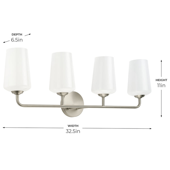 Myhouse Lighting Progress Lighting - P300545-009 - Four Light Bath & Vanity - Celino - Brushed Nickel