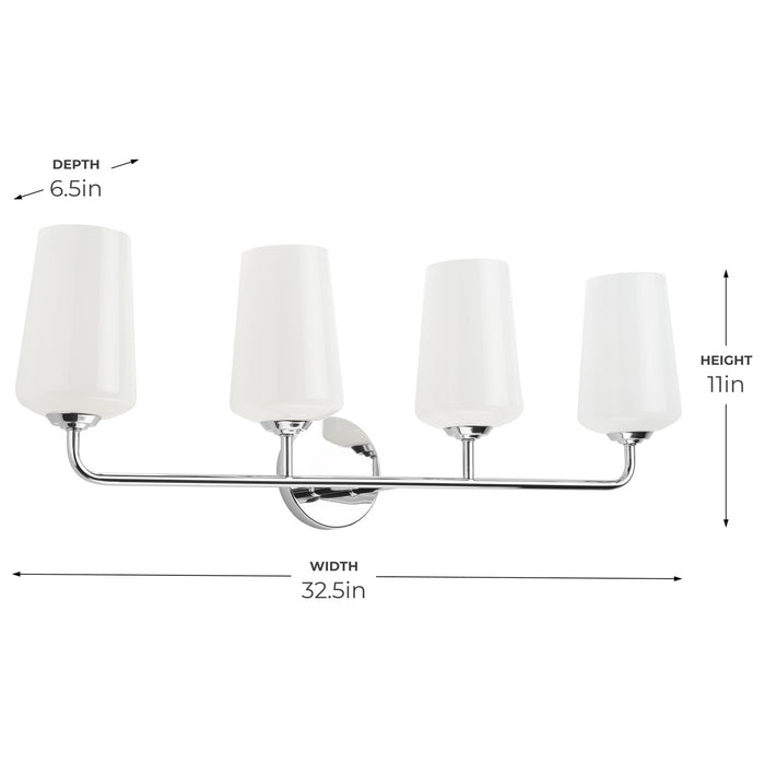 Myhouse Lighting Progress Lighting - P300545-015 - Four Light Bath & Vanity - Celino - Polished Chrome