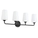 Myhouse Lighting Progress Lighting - P300545-031 - Four Light Bath & Vanity - Celino - Black