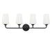 Myhouse Lighting Progress Lighting - P300545-031 - Four Light Bath & Vanity - Celino - Black