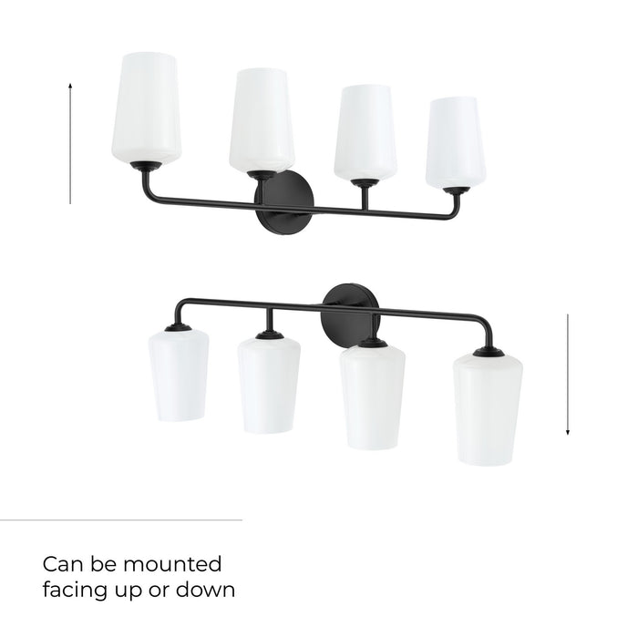 Myhouse Lighting Progress Lighting - P300545-031 - Four Light Bath & Vanity - Celino - Black