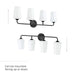 Myhouse Lighting Progress Lighting - P300545-031 - Four Light Bath & Vanity - Celino - Black