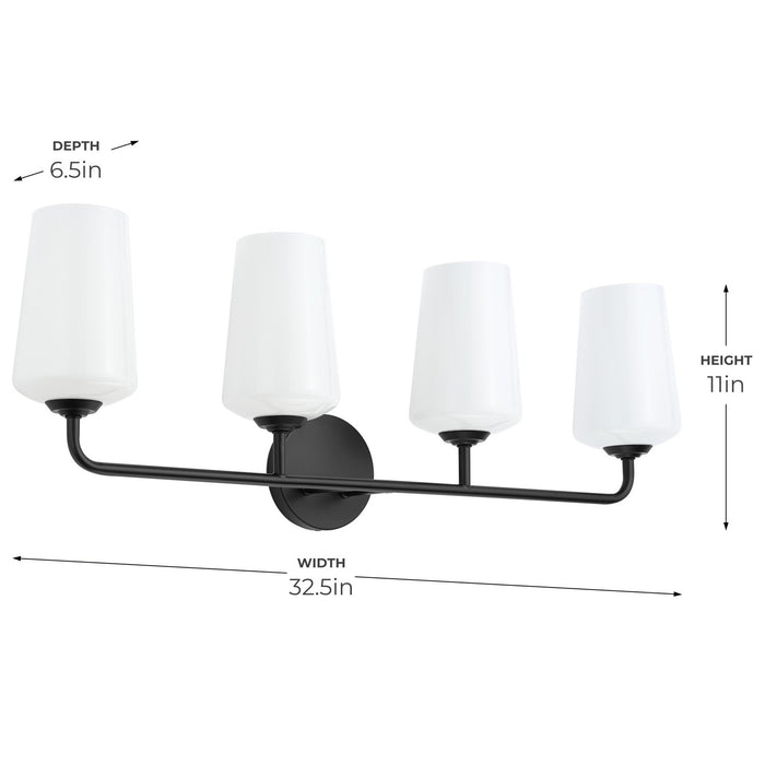 Myhouse Lighting Progress Lighting - P300545-031 - Four Light Bath & Vanity - Celino - Black