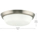 Myhouse Lighting Progress Lighting - P350304-009 - LED Flush Mount - Edessa - Brushed Nickel