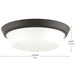 Myhouse Lighting Progress Lighting - P350304-020 - LED Flush Mount - Edessa - Antique Bronze