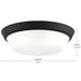 Myhouse Lighting Progress Lighting - P350304-031 - LED Flush Mount - Edessa - Black