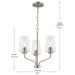 Myhouse Lighting Progress Lighting - P400440-009 - Three Light Chandelier - Celino - Brushed Nickel