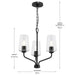 Myhouse Lighting Progress Lighting - P400440-031 - Three Light Chandelier - Celino - Black