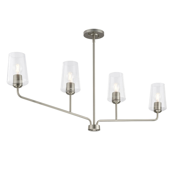 Myhouse Lighting Progress Lighting - P400441-009 - Four Light Linear Chandelier - Celino - Brushed Nickel