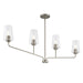 Myhouse Lighting Progress Lighting - P400441-009 - Four Light Linear Chandelier - Celino - Brushed Nickel