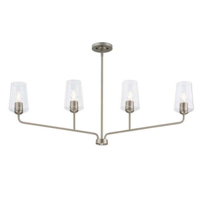 Myhouse Lighting Progress Lighting - P400441-009 - Four Light Linear Chandelier - Celino - Brushed Nickel