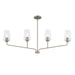 Myhouse Lighting Progress Lighting - P400441-009 - Four Light Linear Chandelier - Celino - Brushed Nickel