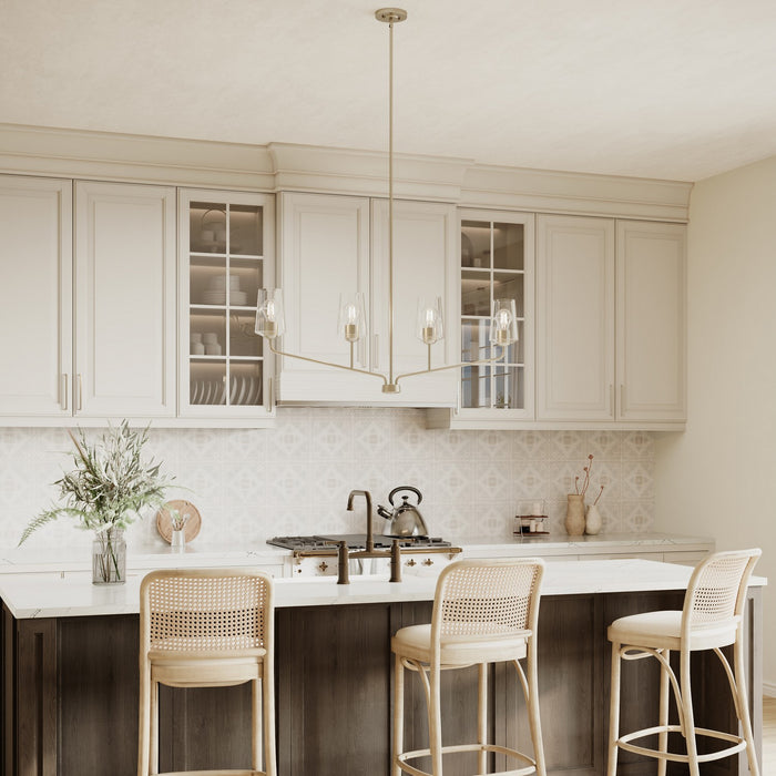 Myhouse Lighting Progress Lighting - P400441-009 - Four Light Linear Chandelier - Celino - Brushed Nickel