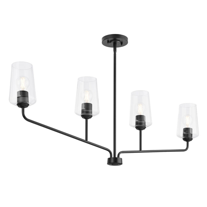 Myhouse Lighting Progress Lighting - P400441-031 - Four Light Linear Chandelier - Celino - Black