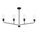 Myhouse Lighting Progress Lighting - P400441-031 - Four Light Linear Chandelier - Celino - Black