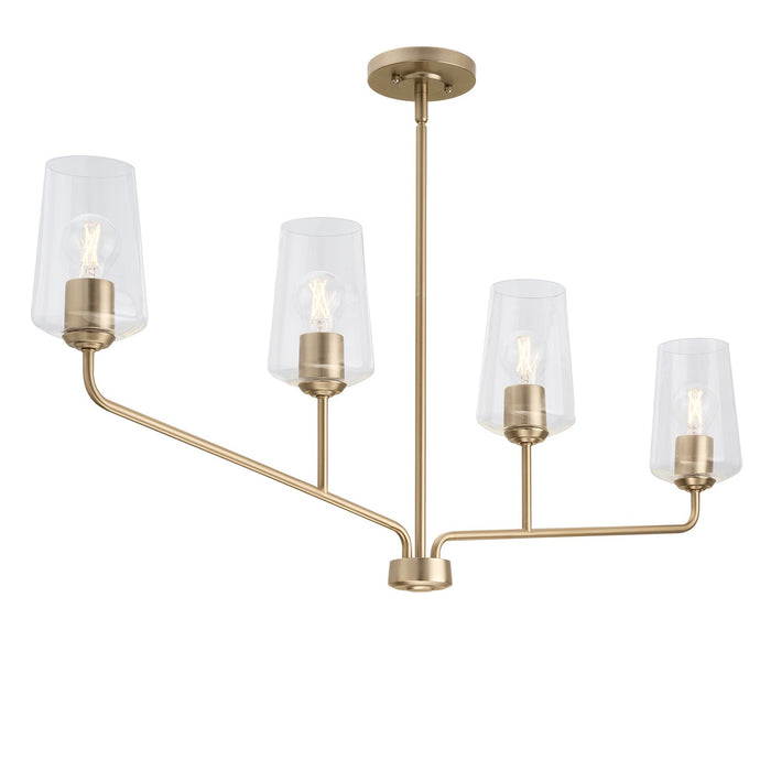 Myhouse Lighting Progress Lighting - P400441-177 - Four Light Linear Chandelier - Celino - Champagne Bronze