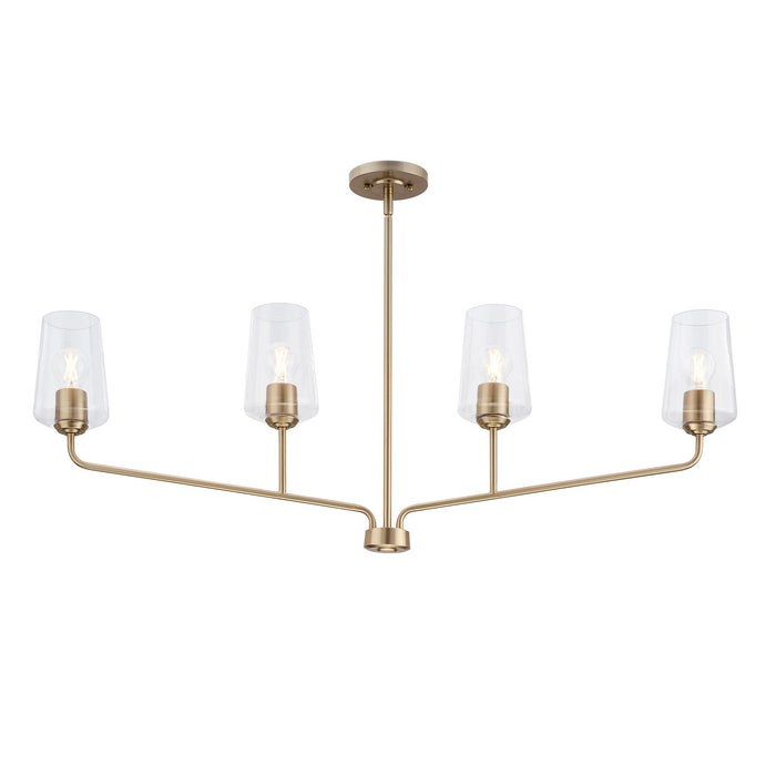 Myhouse Lighting Progress Lighting - P400441-177 - Four Light Linear Chandelier - Celino - Champagne Bronze
