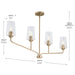 Myhouse Lighting Progress Lighting - P400441-177 - Four Light Linear Chandelier - Celino - Champagne Bronze