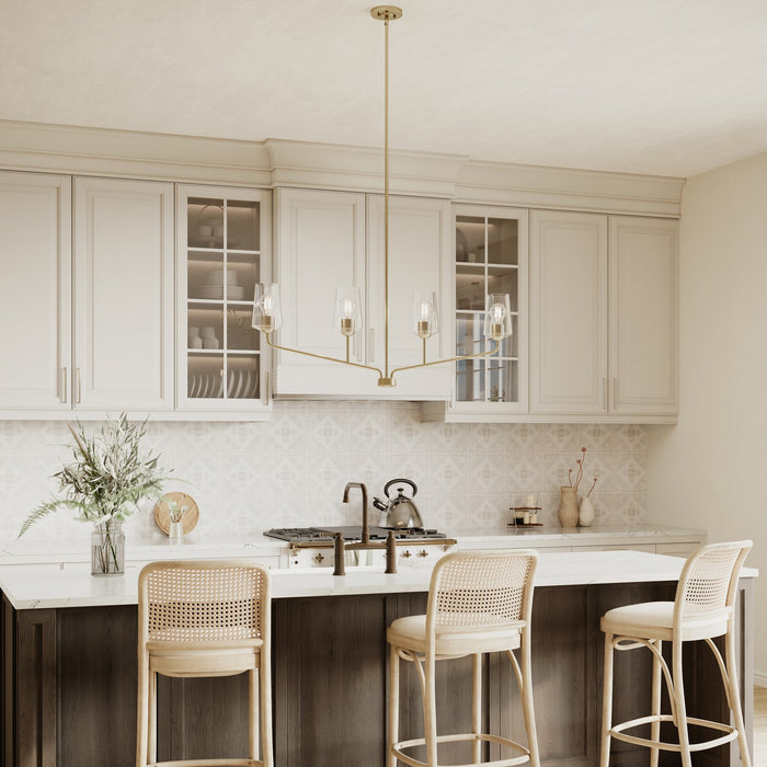 Myhouse Lighting Progress Lighting - P400441-177 - Four Light Linear Chandelier - Celino - Champagne Bronze