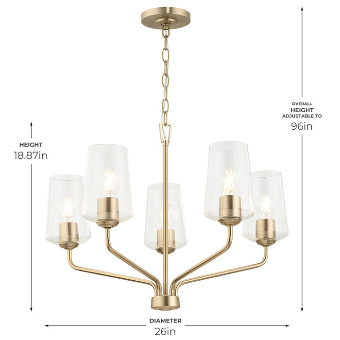 Myhouse Lighting Progress Lighting - P400442-177 - Five Light Chandelier - Celino - Champagne Bronze