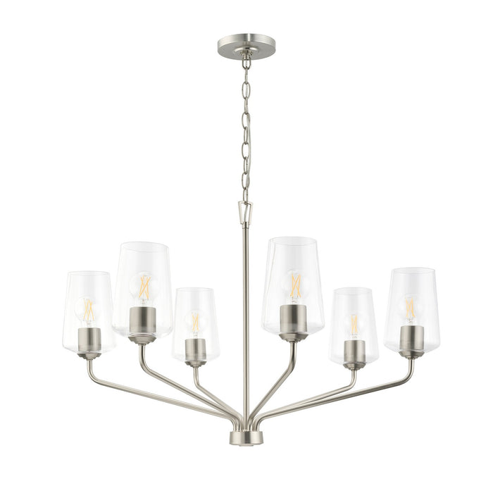Myhouse Lighting Progress Lighting - P400443-009 - Six Light Chandelier - Celino - Brushed Nickel