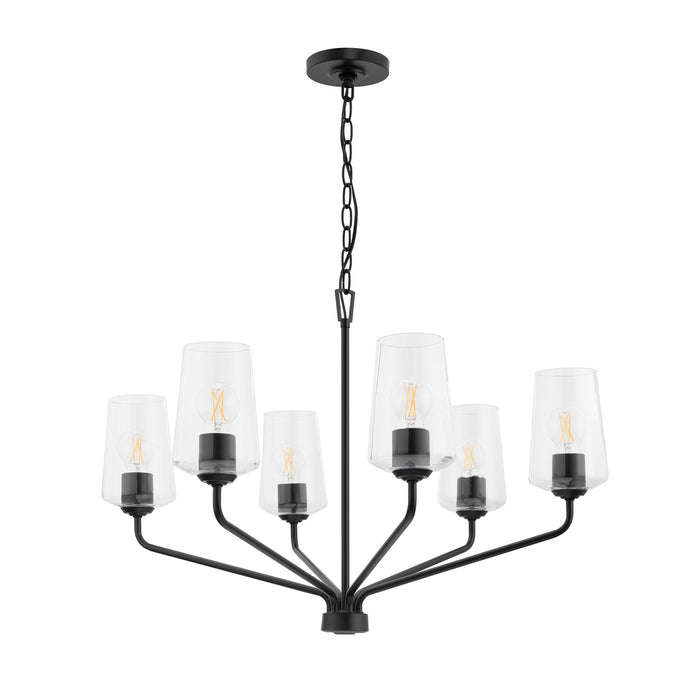 Myhouse Lighting Progress Lighting - P400443-031 - Six Light Chandelier - Celino - Black