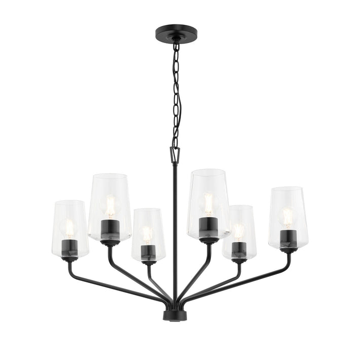 Myhouse Lighting Progress Lighting - P400443-031 - Six Light Chandelier - Celino - Black