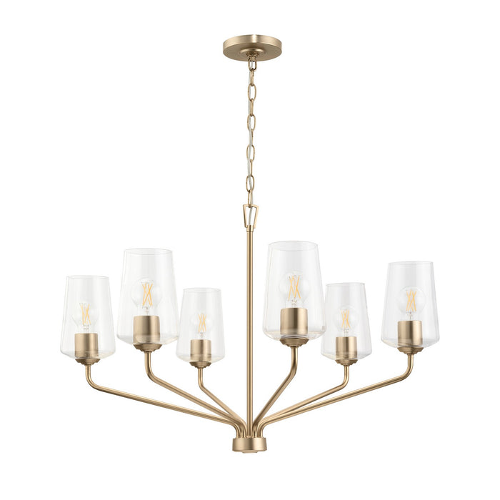 Myhouse Lighting Progress Lighting - P400443-177 - Six Light Chandelier - Celino - Champagne Bronze