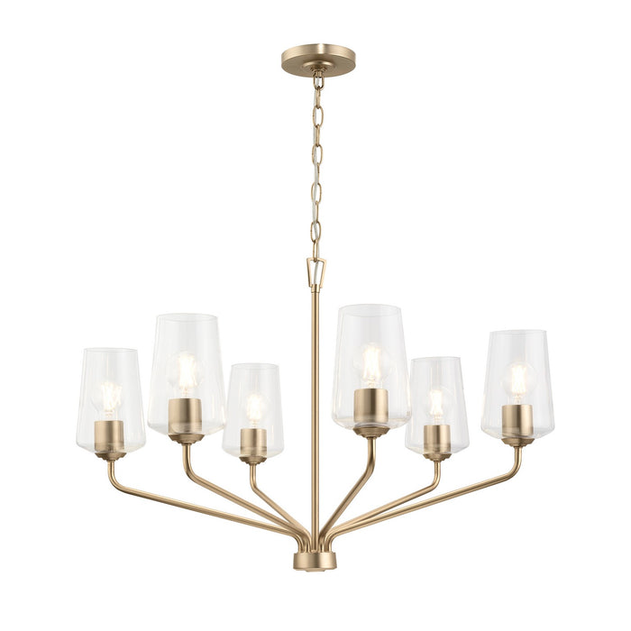Myhouse Lighting Progress Lighting - P400443-177 - Six Light Chandelier - Celino - Champagne Bronze