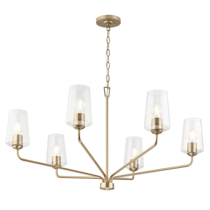 Myhouse Lighting Progress Lighting - P400444-177 - Six Light Chandelier - Celino - Champagne Bronze