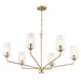 Myhouse Lighting Progress Lighting - P400444-177 - Six Light Chandelier - Celino - Champagne Bronze