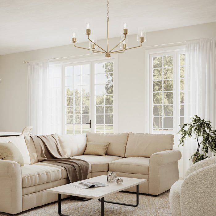 Myhouse Lighting Progress Lighting - P400444-177 - Six Light Chandelier - Celino - Champagne Bronze