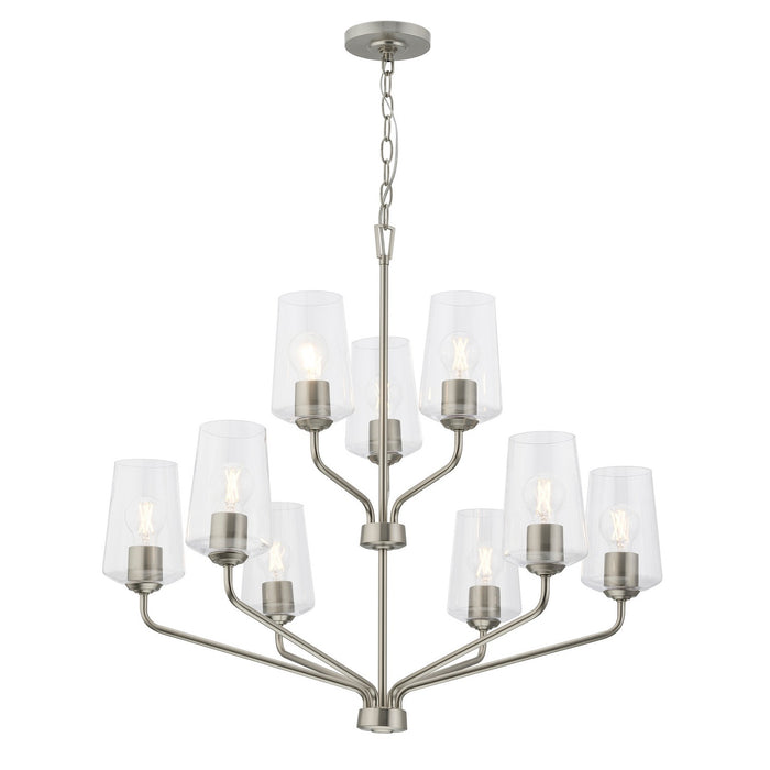 Myhouse Lighting Progress Lighting - P400445-009 - Nine Light Chandelier - Celino - Brushed Nickel