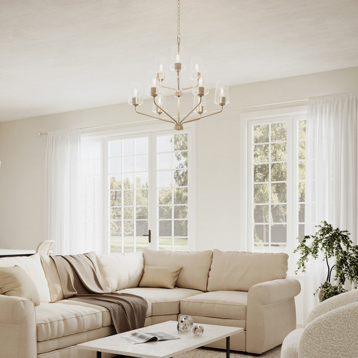 Myhouse Lighting Progress Lighting - P400445-009 - Nine Light Chandelier - Celino - Brushed Nickel