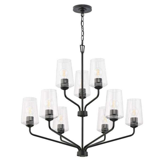 Myhouse Lighting Progress Lighting - P400445-031 - Nine Light Chandelier - Celino - Black