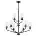 Myhouse Lighting Progress Lighting - P400445-031 - Nine Light Chandelier - Celino - Black